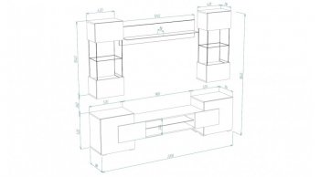 Стенка Фэнтези графит/кашемир (Лин) в Невьянске - nevyansk.mebel-e96.ru