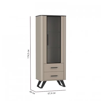 Шкаф витрина 76.02 Фиделия (Олмеко) в Невьянске - nevyansk.mebel-e96.ru