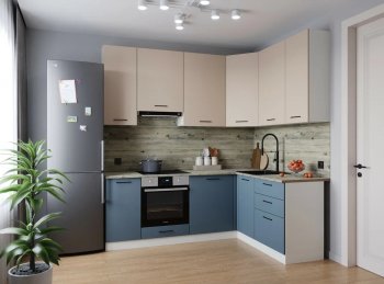 Угловой кухонный гарнитур Фьюжн 2200*1600 мм Sanvut в Невьянске - nevyansk.mebel-e96.ru