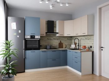 Угловой кухонный гарнитур Фьюжн 2400*1600 мм Sanvut в Невьянске - nevyansk.mebel-e96.ru