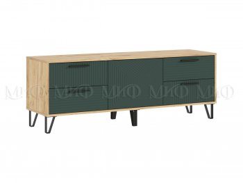 Тумба ТВ Флэш крафт/грин (Миф) в Невьянске - nevyansk.mebel-e96.ru