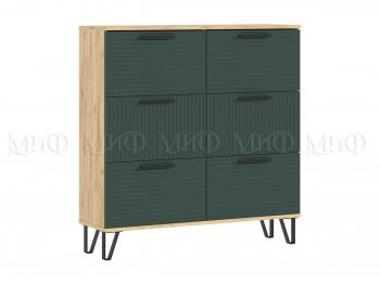 Обувница Флэш крафт/грин (Миф) в Невьянске - nevyansk.mebel-e96.ru