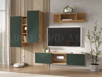 Стенка Флэш крафт/грин (Миф) в Невьянске - nevyansk.mebel-e96.ru