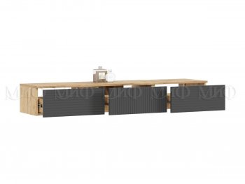Стенка Флэш комп.2 крафт/графит (Миф) в Невьянске - nevyansk.mebel-e96.ru
