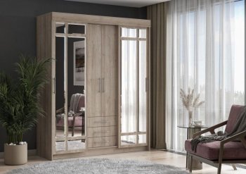 Шкаф-купе 1700 мм Фортуна (Дуб крафт серый) (ИЦ) в Невьянске - nevyansk.mebel-e96.ru