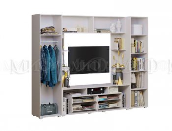 Стенка Гармония (2700) МДФ крафт/белый (Миф) в Невьянске - nevyansk.mebel-e96.ru