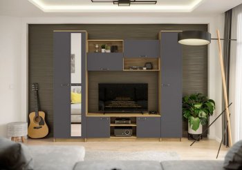 Стенка Герда крафт/графит (ИЦ) в Невьянске - nevyansk.mebel-e96.ru