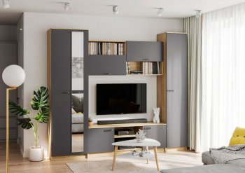 Стенка Герда крафт/графит (ИЦ) в Невьянске - nevyansk.mebel-e96.ru