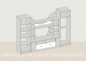 Гостиная Аллегро с 2 шкафами вариант-5 (венге/дуб белфорт) в Невьянске - nevyansk.mebel-e96.ru