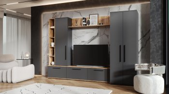 Стенка Леванте вотан/графит (Лин) в Невьянске - nevyansk.mebel-e96.ru