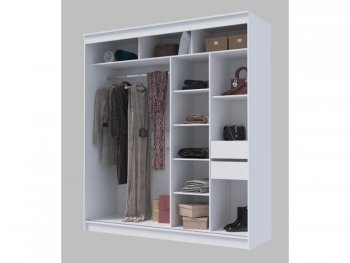 Шкаф-купе 2000 мм Гранд-1 ЛДСП, белый гладкий (Эра) в Невьянске - nevyansk.mebel-e96.ru