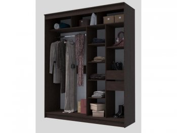 Шкаф-купе 2000 мм Гранд-1 ЛДСП/Зеркало, венге (Эра) в Невьянске - nevyansk.mebel-e96.ru