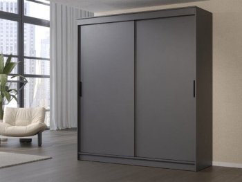 Шкаф-купе 2000 мм Гранд-1 ЛДСП, графит (Эра) в Невьянске - nevyansk.mebel-e96.ru