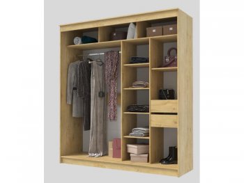 Шкаф-купе 2000 мм Гранд-1 ЛДСП, дуб вотан (Эра) в Невьянске - nevyansk.mebel-e96.ru