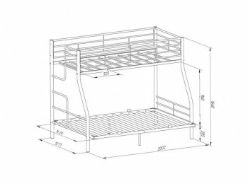 Кровать двухъярусная Гранада-3 140 Белый в Невьянске - nevyansk.mebel-e96.ru