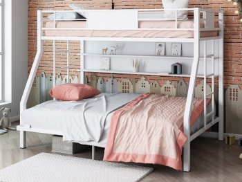 Кровать 2-х ярусная П Гранада 140 Белый в Невьянске - nevyansk.mebel-e96.ru
