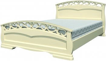 Кровать из массива Грация-1 Слоновая кость (БМ) в Невьянске - nevyansk.mebel-e96.ru