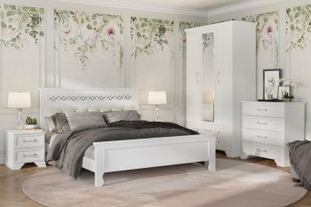 Спальный гарнитур Грация (лак) Белый (модульный) (БМ) в Невьянске - nevyansk.mebel-e96.ru