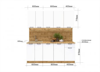 КУхонный гарнитур Хелмер 1800 мм (Сурская) в Невьянске - nevyansk.mebel-e96.ru