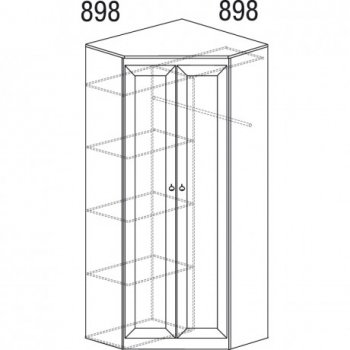 Шкаф угловой Инна 606 денвер темный (Яна) в Невьянске - nevyansk.mebel-e96.ru