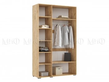 Шкаф 1350 мм Ирис с антресолью, крафт/графит (Миф) в Невьянске - nevyansk.mebel-e96.ru