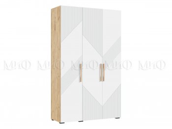 Шкаф 1350 мм Ирис с антресолью, крафт/белый (Миф) в Невьянске - nevyansk.mebel-e96.ru