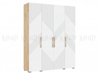 Шкаф 1800 мм Ирис с антресолью крафт/белый (Миф) в Невьянске - nevyansk.mebel-e96.ru