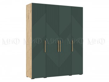 Шкаф 1800 мм Ирис с антресолью крафт/грин (Миф) в Невьянске - nevyansk.mebel-e96.ru