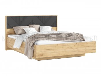 Кровать парящая Ирис крафт/графит с подсветкой (Миф) в Невьянске - nevyansk.mebel-e96.ru