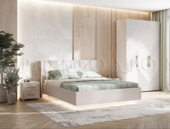 Кровать парящая с ПМ Ирис кашемир (Миф) в Невьянске - nevyansk.mebel-e96.ru