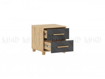 Тумба прикроватная Ирис крафт/графит, 2 шт (Миф) в Невьянске - nevyansk.mebel-e96.ru