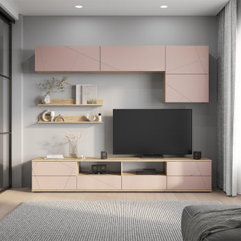 Стенка Камелия ГС-01 шарли пинк (БТС) в Невьянске - nevyansk.mebel-e96.ru