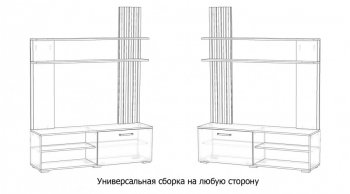 Стенка Каролина Дуб Вотан/Графит (Лин) в Невьянске - nevyansk.mebel-e96.ru