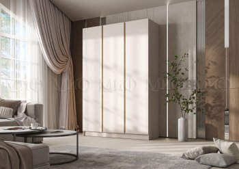Шкаф 1500 мм 3-х створчатый Келвин кашемир (Миф) в Невьянске - nevyansk.mebel-e96.ru