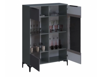 Шкаф со стеклом Кимберли графит (Handis) в Невьянске - nevyansk.mebel-e96.ru