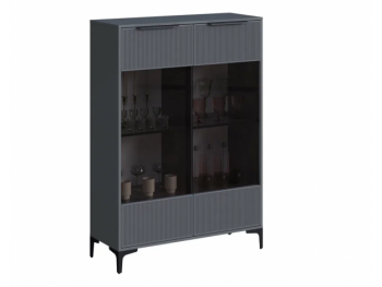 Шкаф со стеклом Кимберли графит (Handis) в Невьянске - nevyansk.mebel-e96.ru