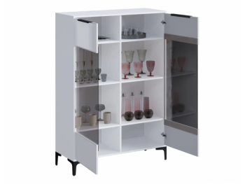 Шкаф со стеклом Кимберли белый (Handis) в Невьянске - nevyansk.mebel-e96.ru