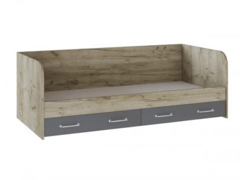 Кровать с ящиками Колибри Лофт дуб серый (Текс) в Невьянске - nevyansk.mebel-e96.ru | фото