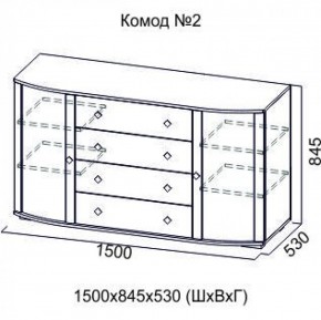 Комод №2 (1500) SV-Мебель в Невьянске - nevyansk.mebel-e96.ru