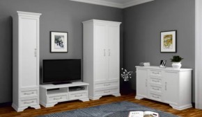 Комод 4ящ.+2дв. ГРАЦИЯ (лак) Белый (БМ) в Невьянске - nevyansk.mebel-e96.ru