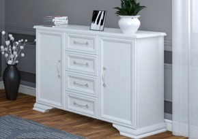 Комод 4ящ.+2дв. ГРАЦИЯ (лак) Белый (БМ) в Невьянске - nevyansk.mebel-e96.ru