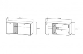 Комод ЛАНС К101, Дуб бунратти белый/Белый (ДСВ) в Невьянске - nevyansk.mebel-e96.ru