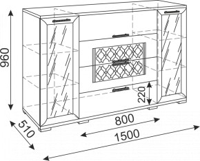 Комод-витрина Тиффани М11 (Риннер) в Невьянске - nevyansk.mebel-e96.ru