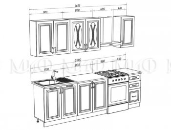 Кухонный гарнитур Констанция 2000 мм Сандал (Миф) в Невьянске - nevyansk.mebel-e96.ru