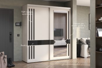 Шкаф-купе 2000 мм Крафт-9 белый кашемир  (БТС) в Невьянске - nevyansk.mebel-e96.ru