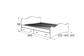 Кровать-7 двойная с 2-мя ящиками (1200*2000) в Невьянске - nevyansk.mebel-e96.ru