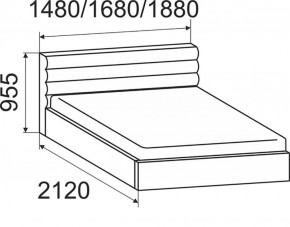 Кровать Альба с подъемным механизмом 1400*2000 в Невьянске - nevyansk.mebel-e96.ru