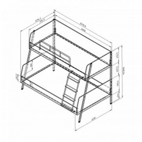 Кровать двухъярусная Дельта Лофт-20.02.04 Белый в Невьянске - nevyansk.mebel-e96.ru