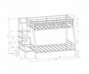 Кровать двухъярусная Толедо-1 Черный/Венге в Невьянске - nevyansk.mebel-e96.ru