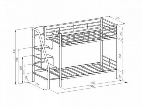 Кровать двухъярусная Толедо Черный/Венге в Невьянске - nevyansk.mebel-e96.ru